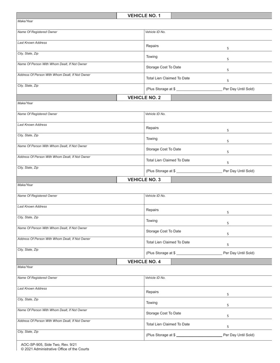 Form AOCSP905 Download Fillable PDF or Fill Online Petition for