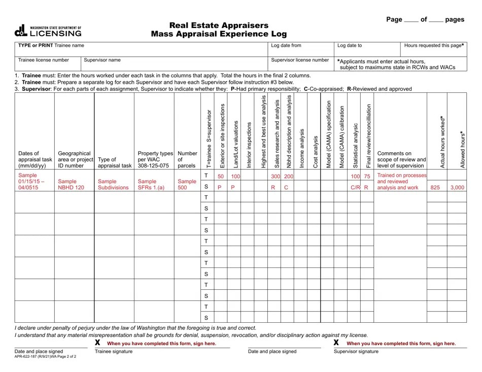 Form APR622187 Download Fillable PDF or Fill Online Real Estate