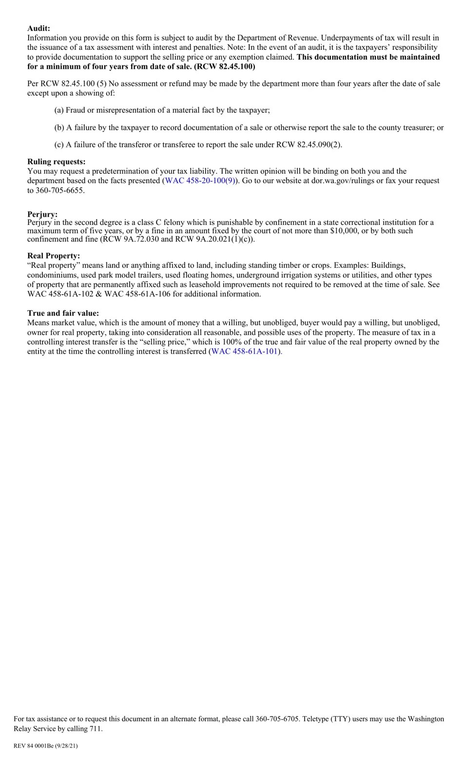 Form REV84 0001BE Download Fillable PDF or Fill Online Real Estate