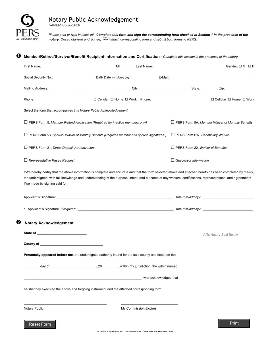 Mississippi Notary Public Acknowledgement Fill Out, Sign Online and