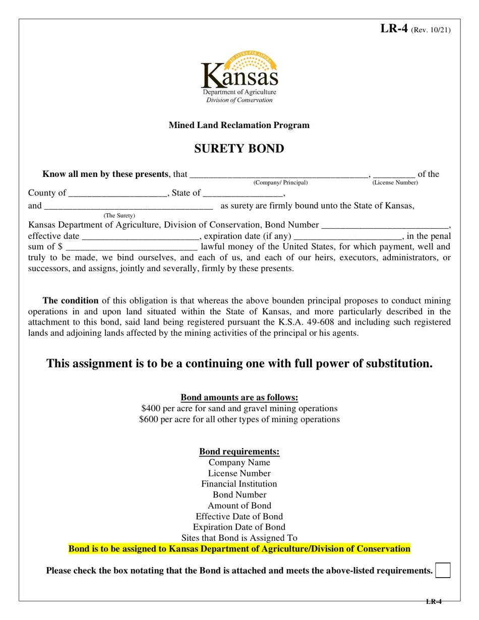 Form LR4 Fill Out, Sign Online and Download Fillable PDF, Kansas