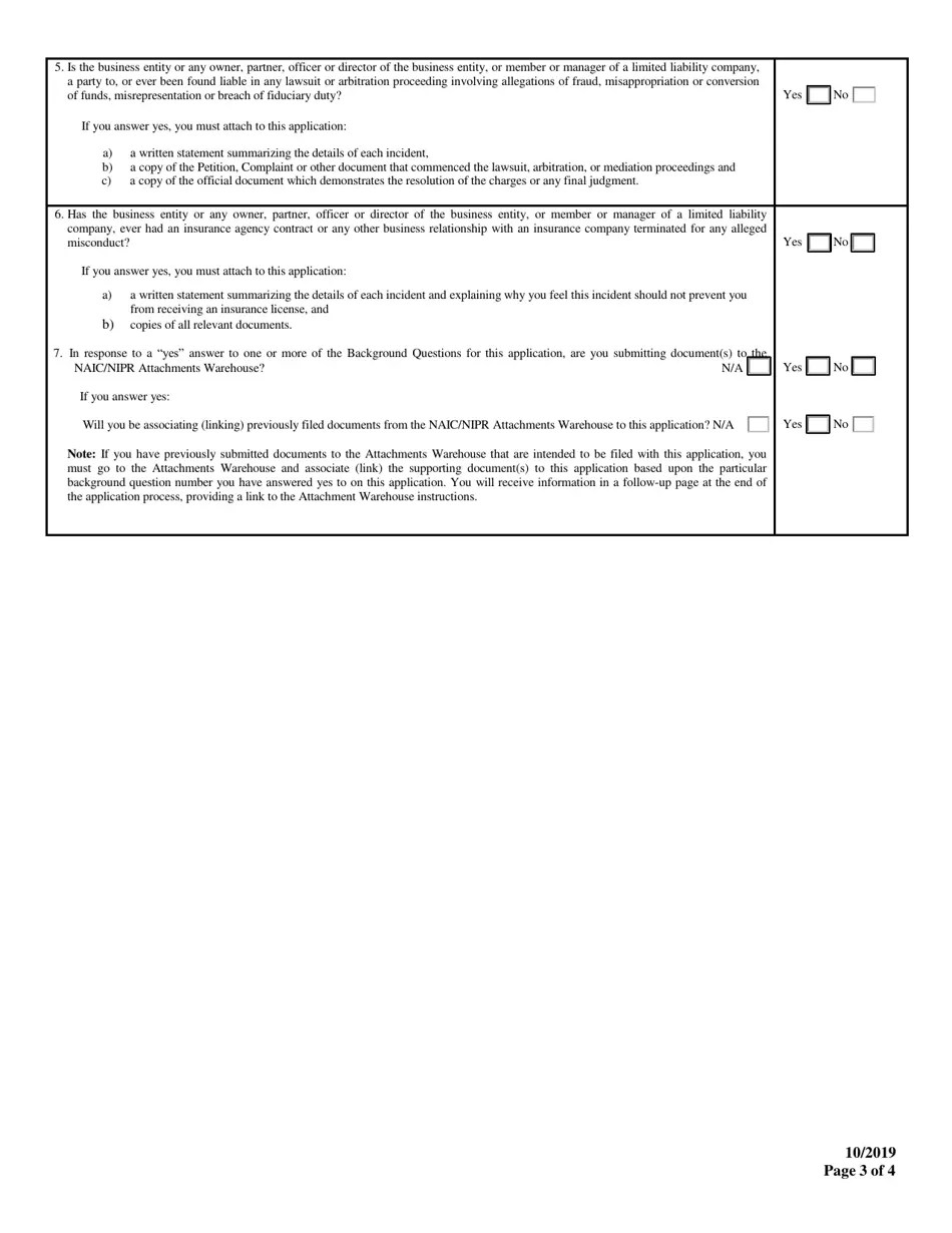 Mississippi Limited Lines Selfstorage Insurance Producer Entity License Application Fill Out