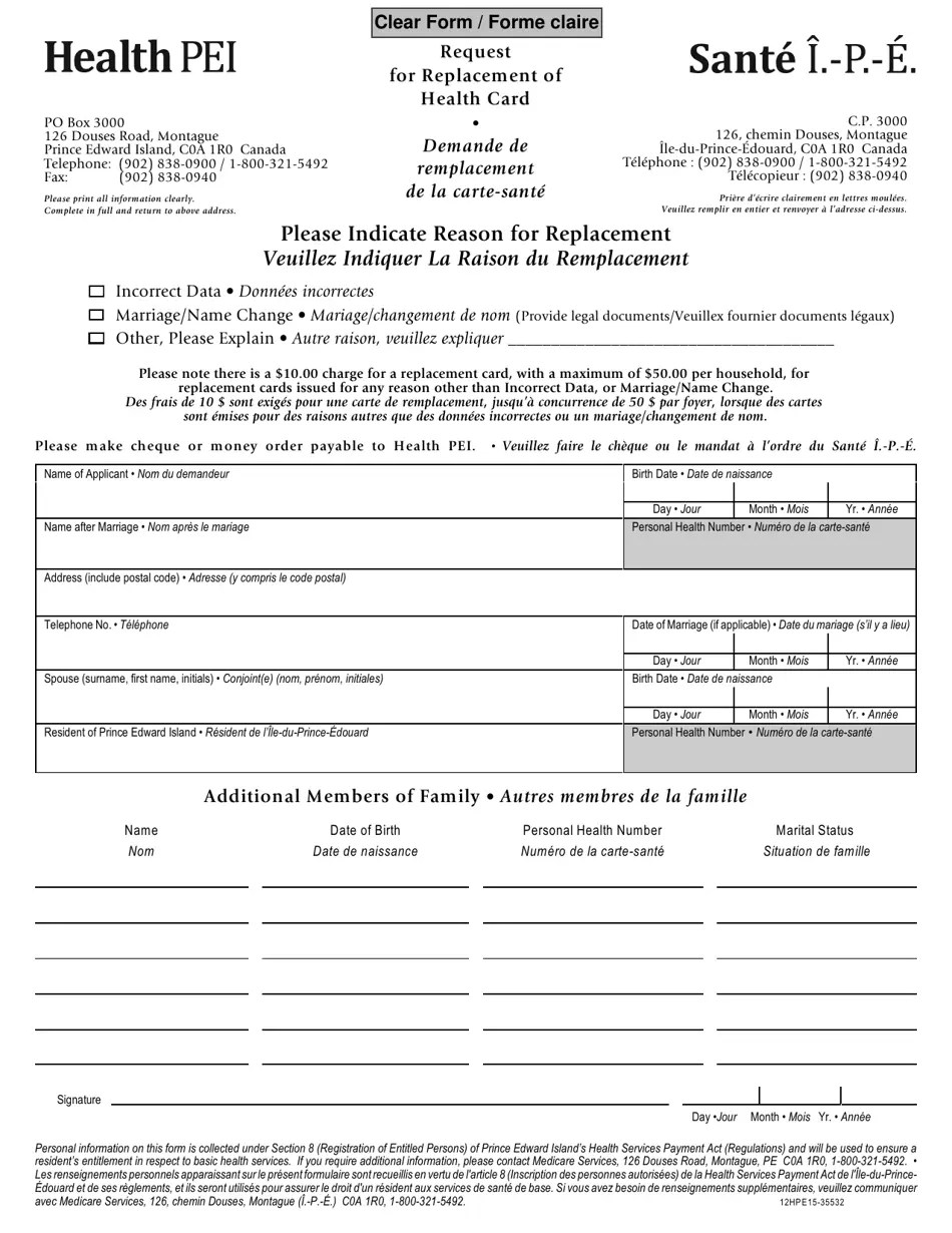 Form 12HPE1535532 Fill Out, Sign Online and Download Fillable PDF, Prince Edward Island
