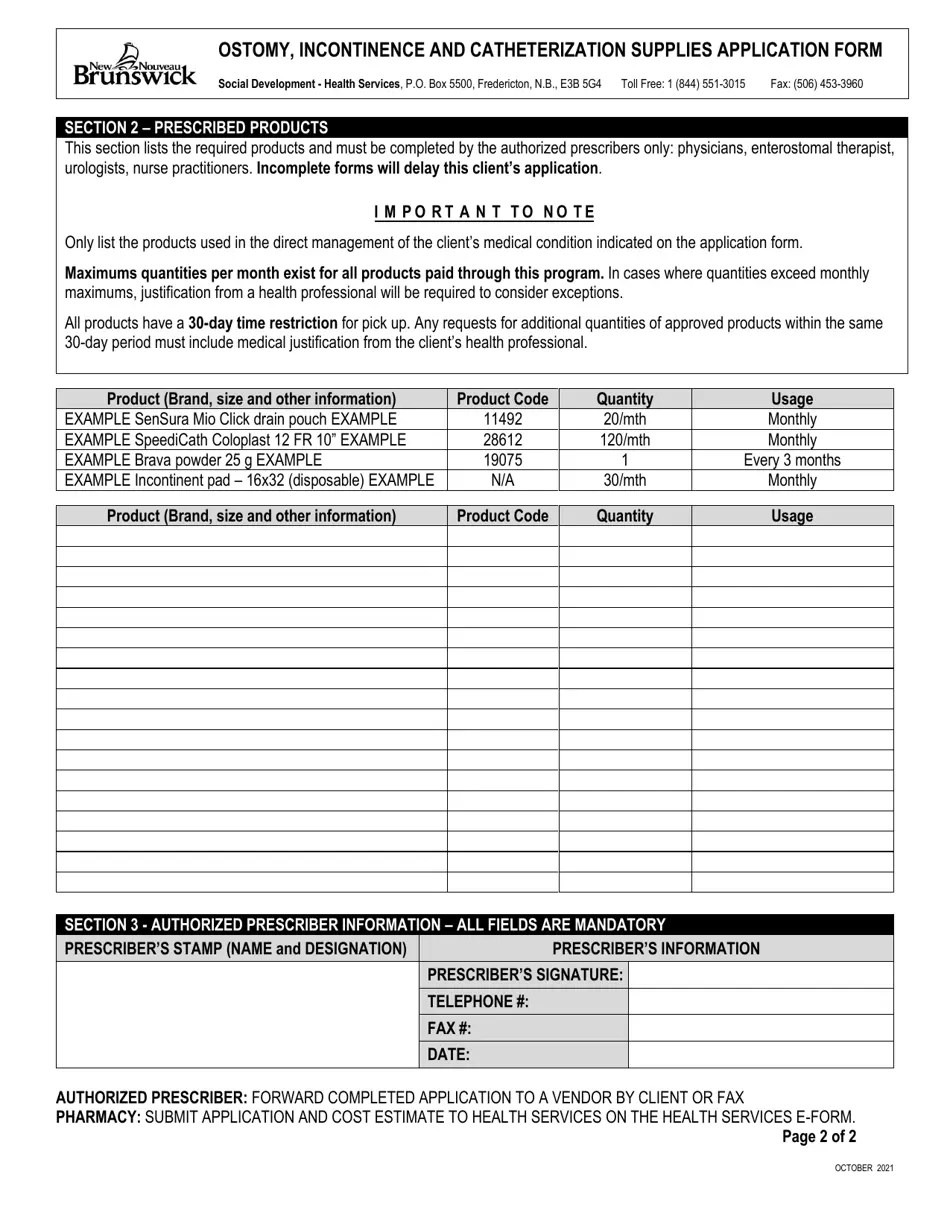 New Brunswick Canada Ostomy, Incontinence and Catheterization Supplies