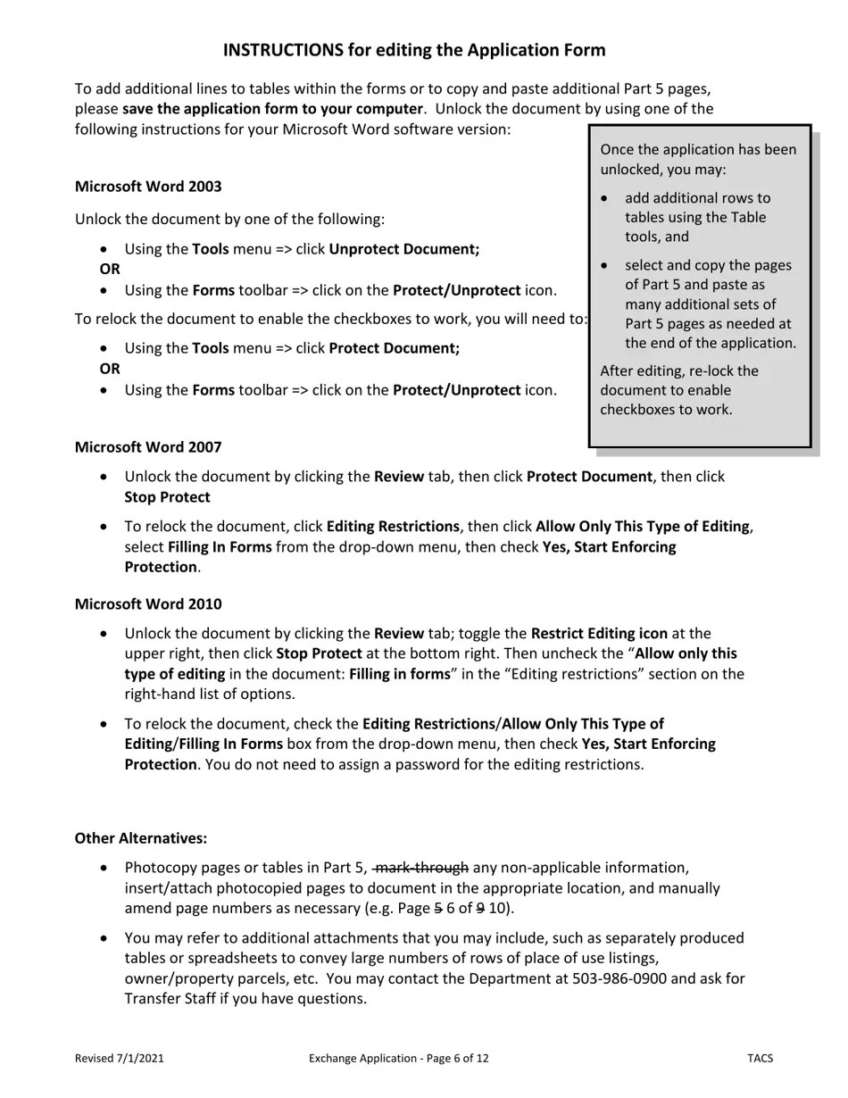 Oregon Application for Water Right Exchange Download Printable PDF