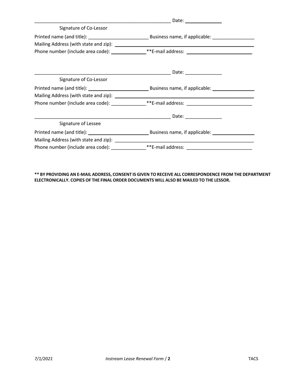 Oregon Instream Lease Renewal Application Fill Out, Sign Online and