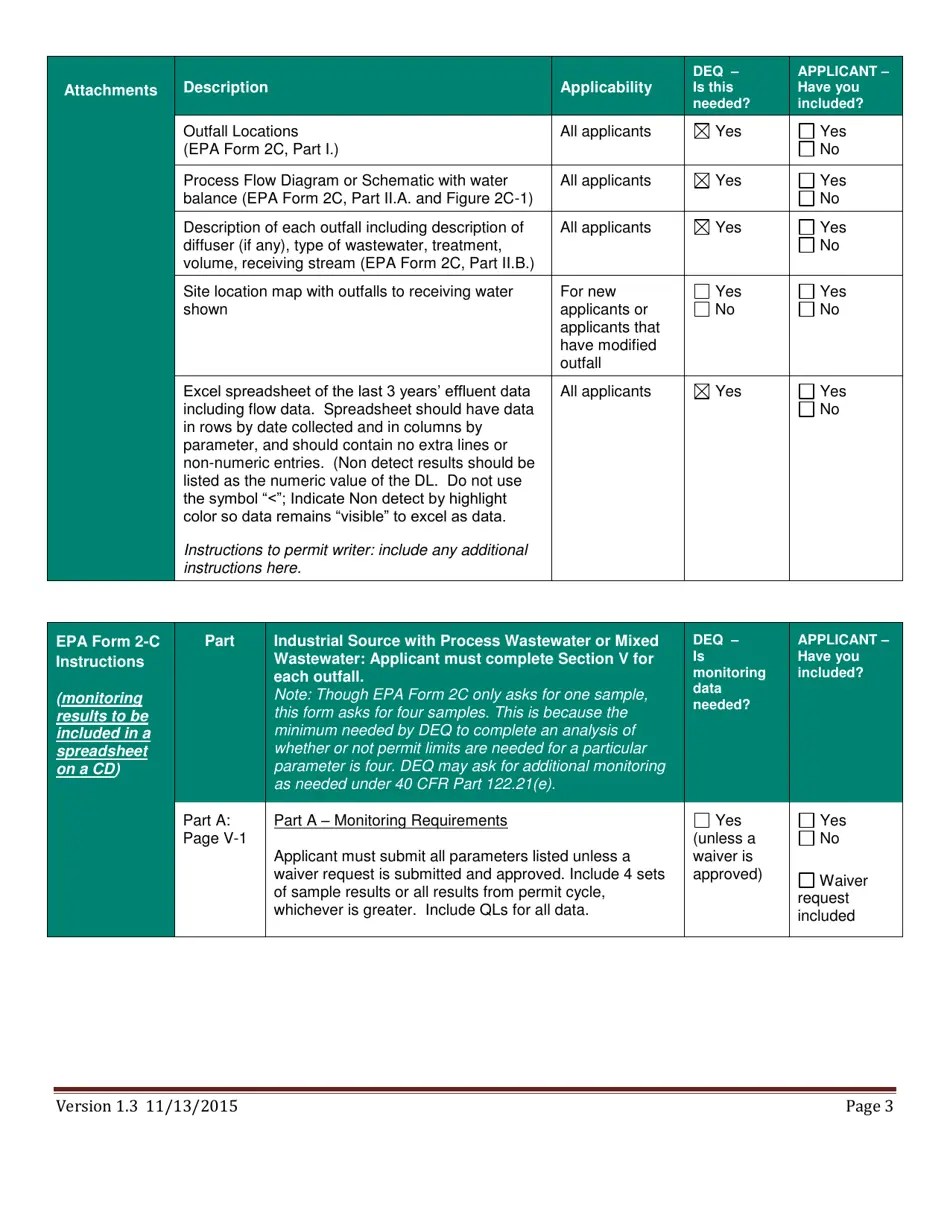 Oregon Industrial Wastewater Npdes Permit Renewal Checklist Fill Out