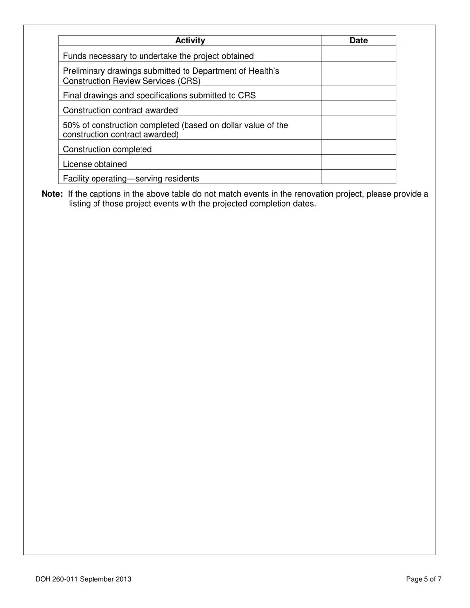 DOH Form 260011 Fill Out, Sign Online and Download Printable PDF, Washington Templateroller