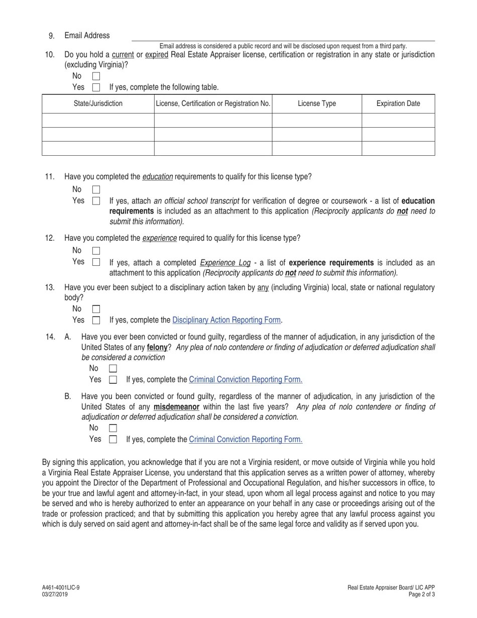 Form A4614001LIC Fill Out, Sign Online and Download Fillable PDF