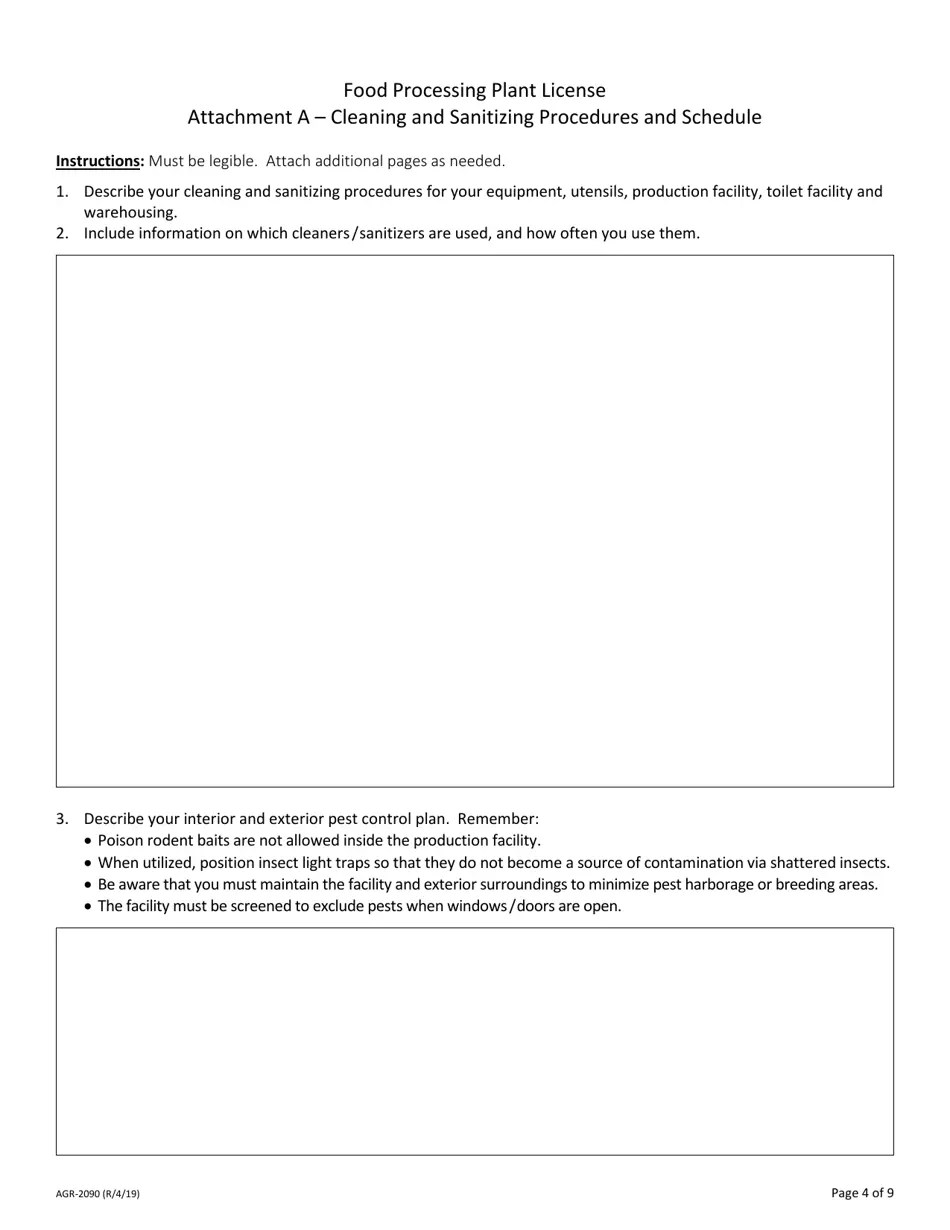Form AGR2090 Fill Out, Sign Online and Download Fillable PDF