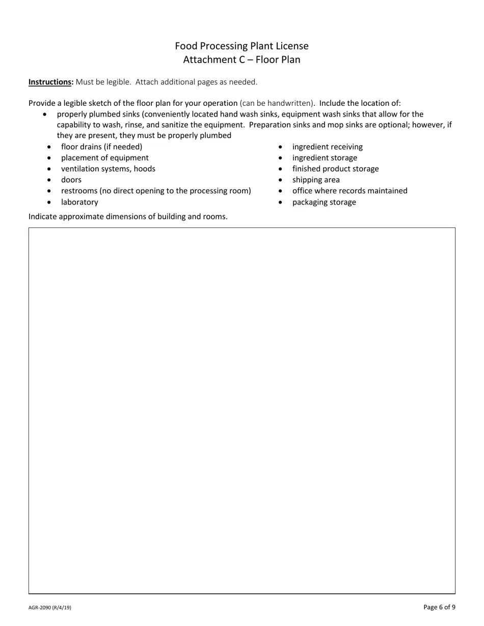 Form AGR2090 Fill Out, Sign Online and Download Fillable PDF