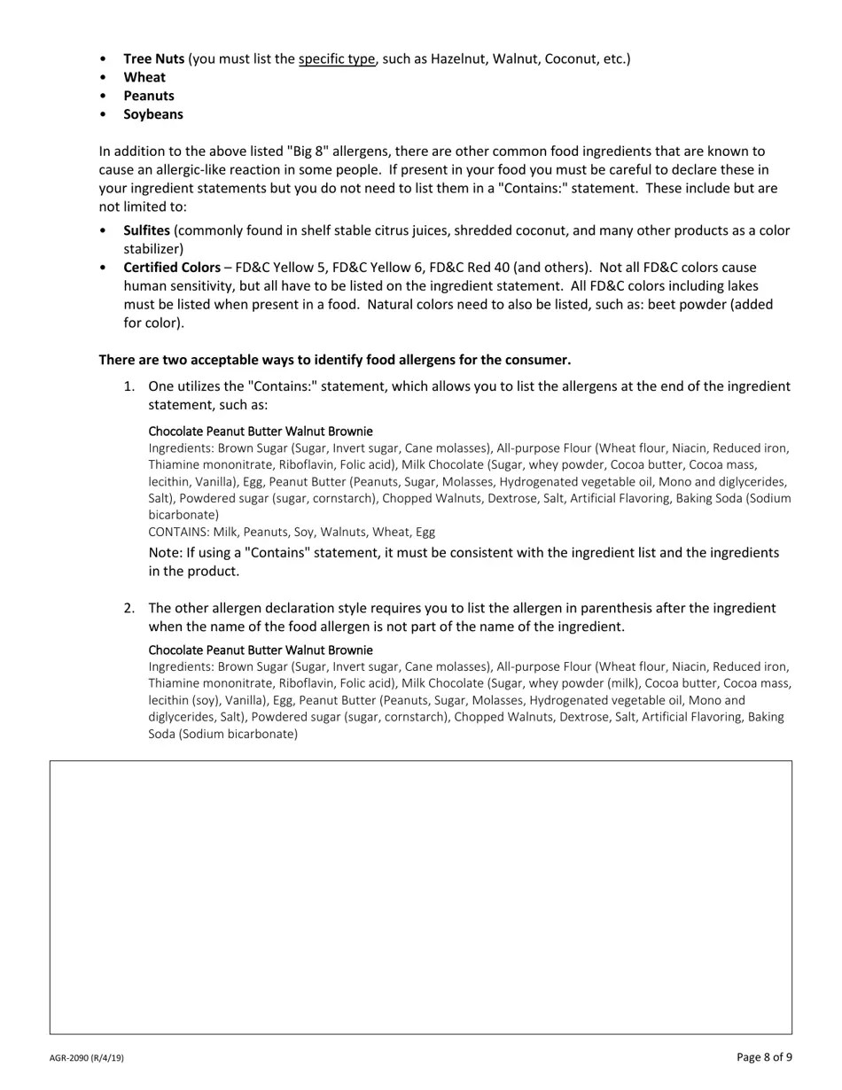 Form AGR2090 Fill Out, Sign Online and Download Fillable PDF