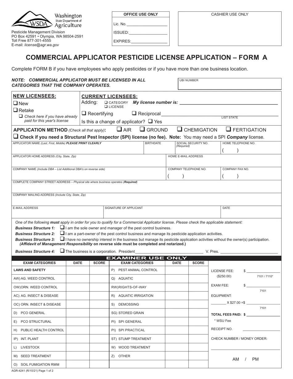AGR Form 4241 (A) Fill Out, Sign Online and Download Printable PDF