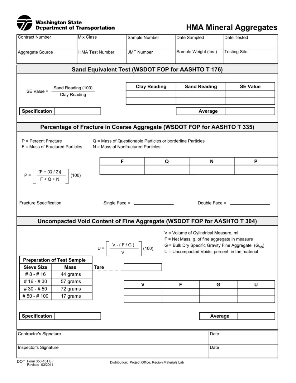 DOT Form 350161 Fill Out, Sign Online and Download Fillable PDF