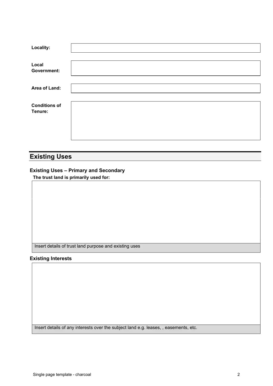 Queensland Australia Land Management Plan Template (With Master Plan) Fill Out, Sign Online