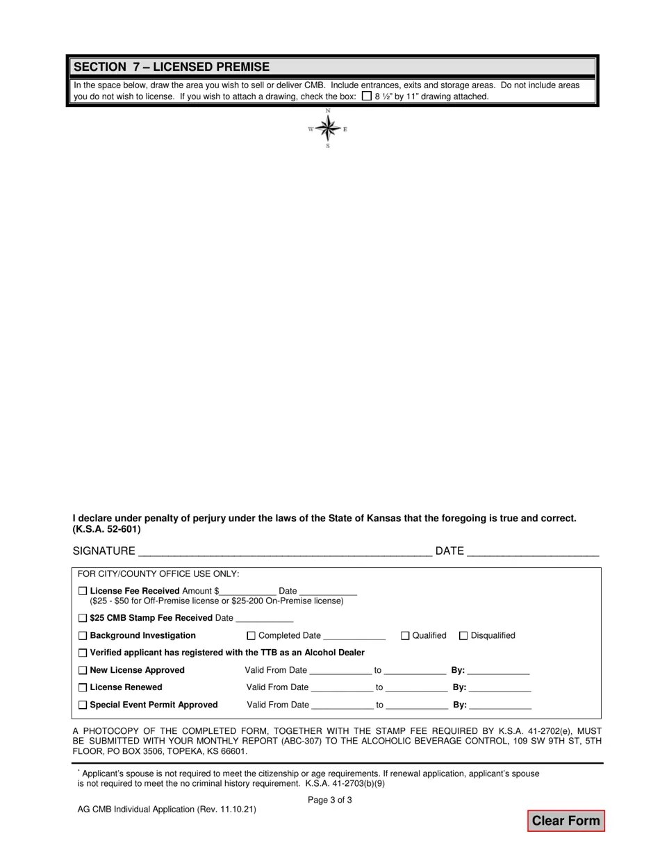 Kansas Individual/Sole Proprietor Application for License to Sell