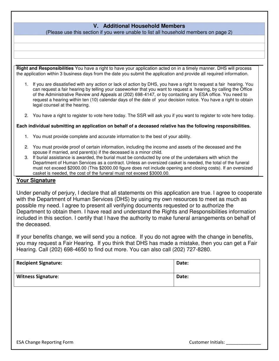 Washington, D.C. Burial Assistance Application Fill Out, Sign Online