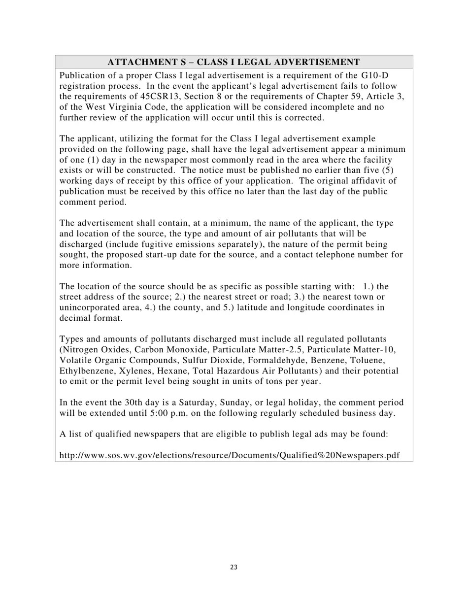 West Virginia G10d General Permit Registration Application Fill Out