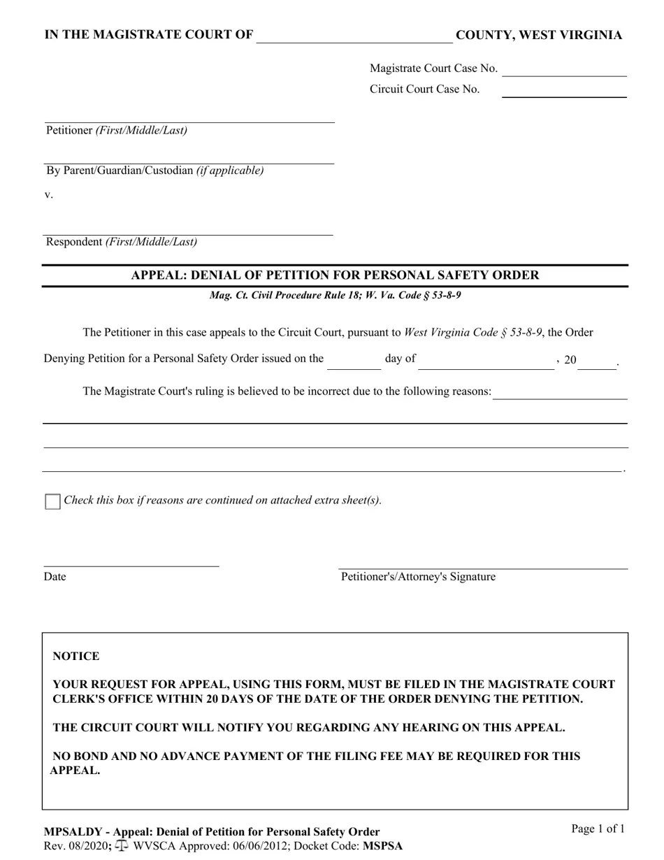 Form MPSALDY Fill Out, Sign Online and Download Fillable PDF, West