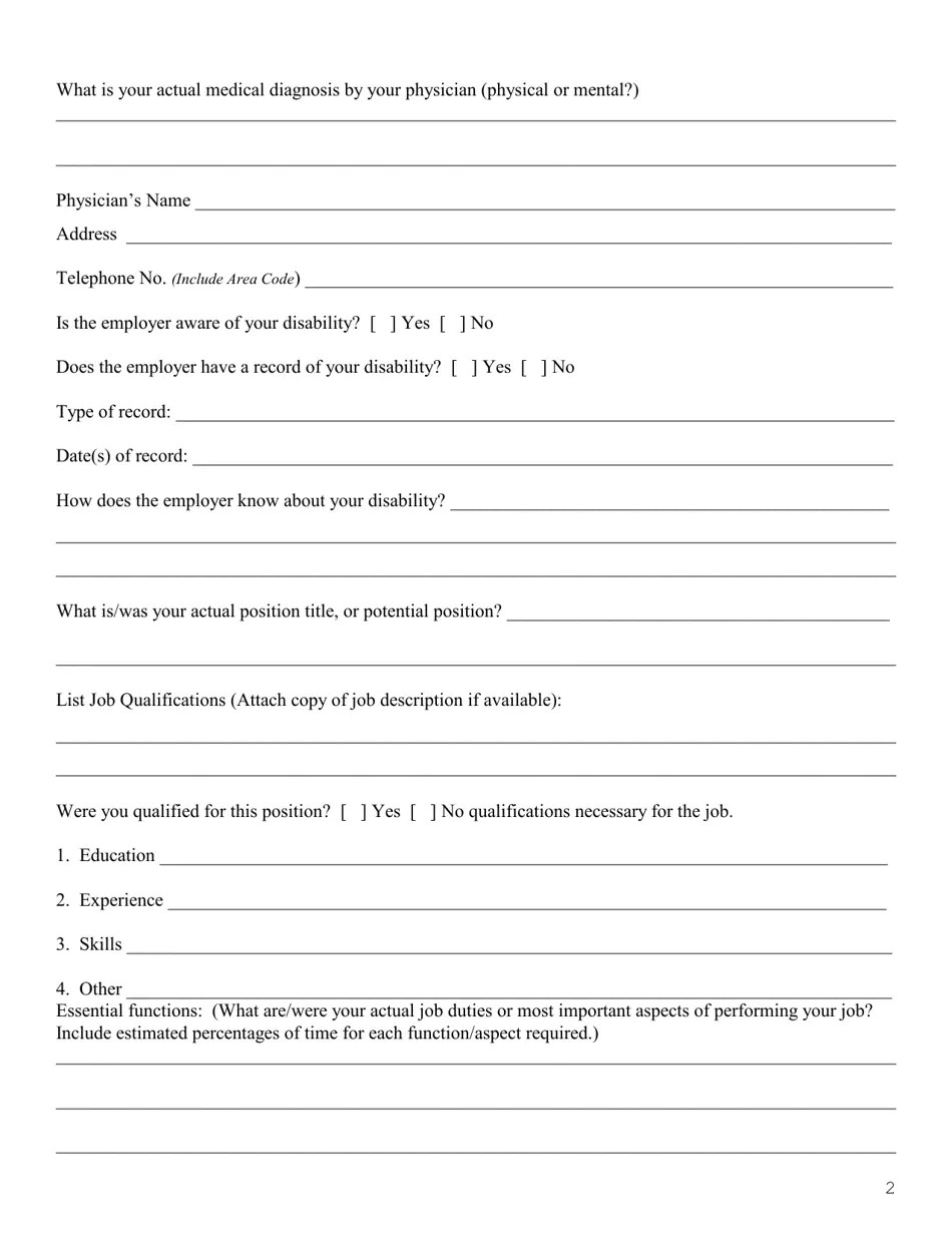 Wyoming Americans With Disabilities Act (Ada) Intake Questionnaire