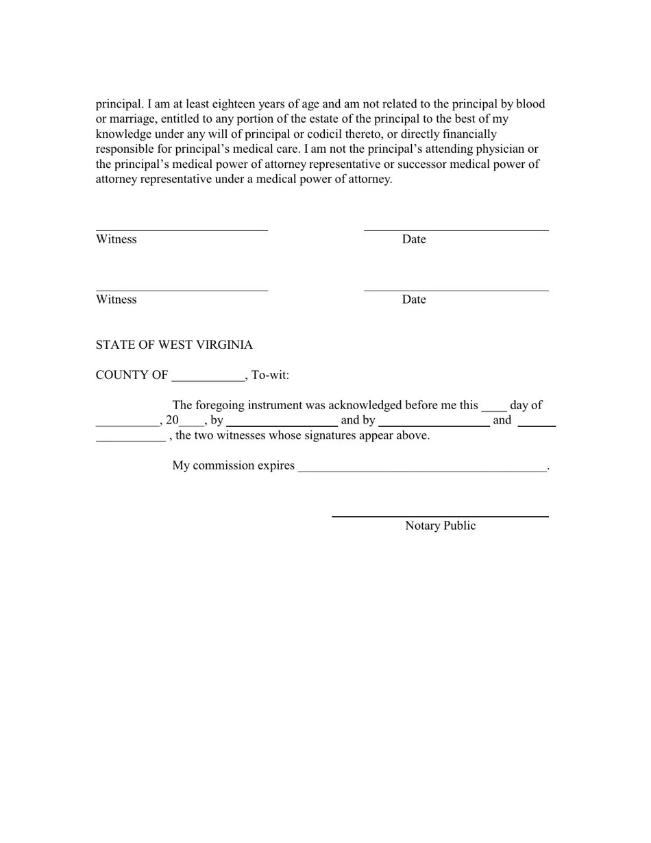 West Virginia Living Will Fill Out, Sign Online and Download PDF