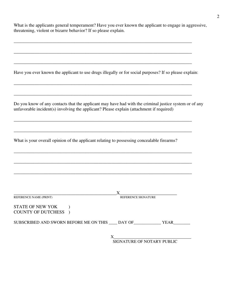 Dutchess County, New York Dcso Pistol Permit Application Fill Out