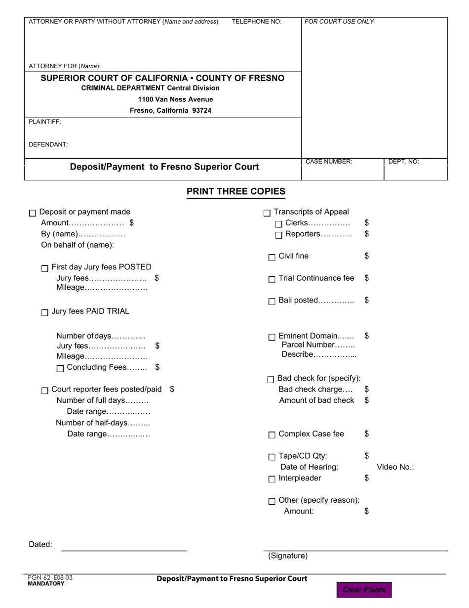 Form PGN62 Fill Out, Sign Online and Download Fillable PDF, County