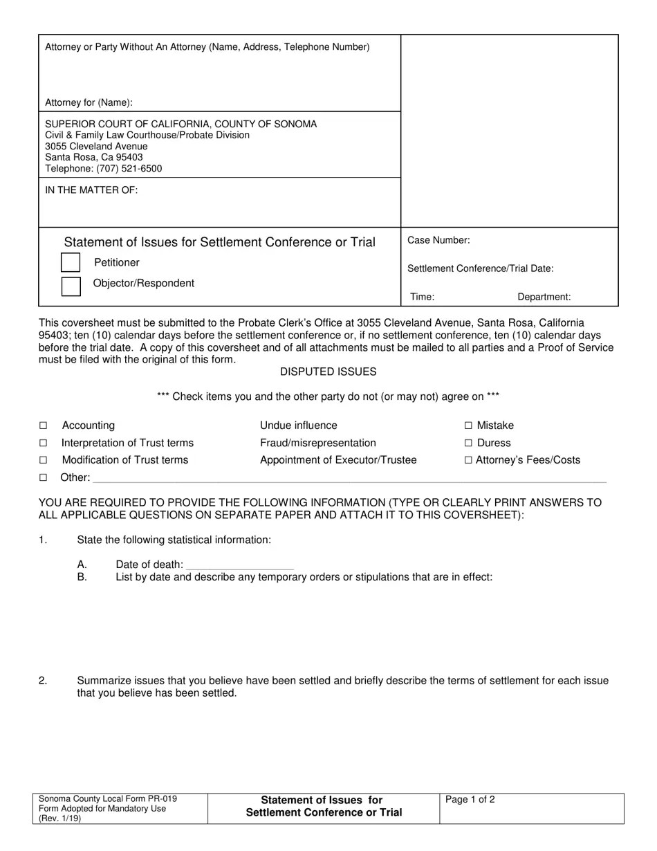 Form PR019 Fill Out, Sign Online and Download Fillable PDF, County