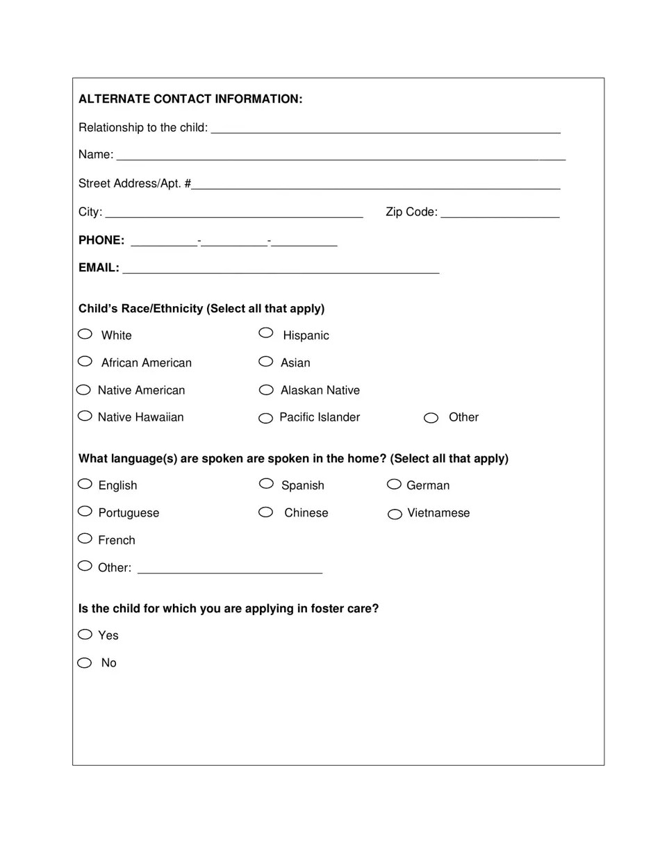 2023 Rhode Island Prekindergarten Lottery Application Fill Out, Sign