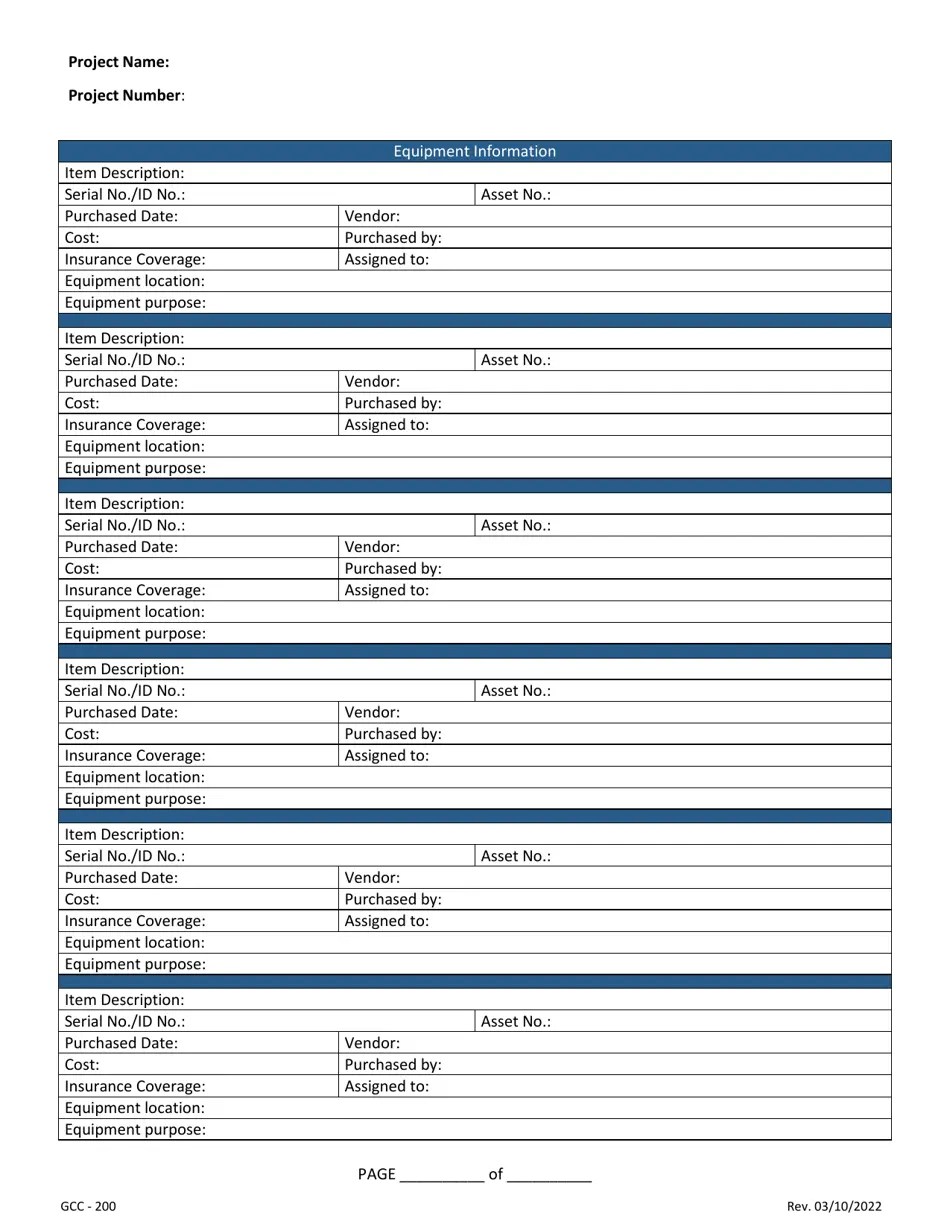 Form GCC200 Download Fillable PDF or Fill Online Property Control