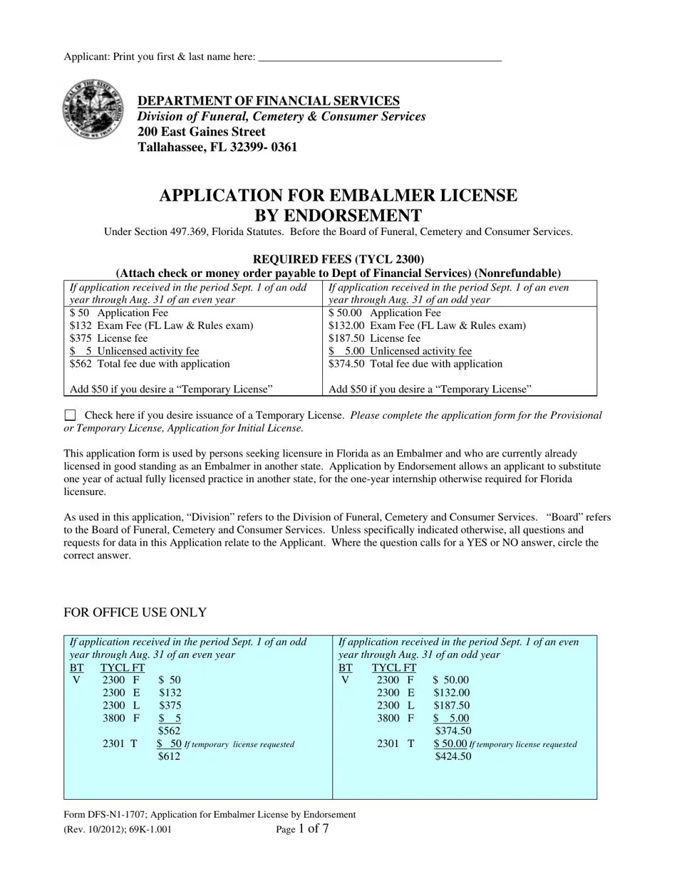 Form DFSN11707 Fill Out, Sign Online and Download Printable PDF