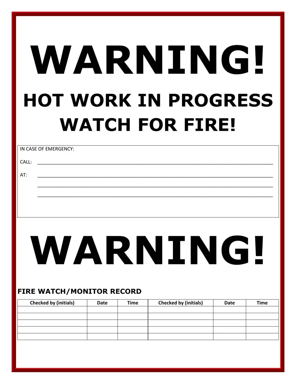 City of South Euclid, Ohio Hot Work Permit Fill Out, Sign Online and