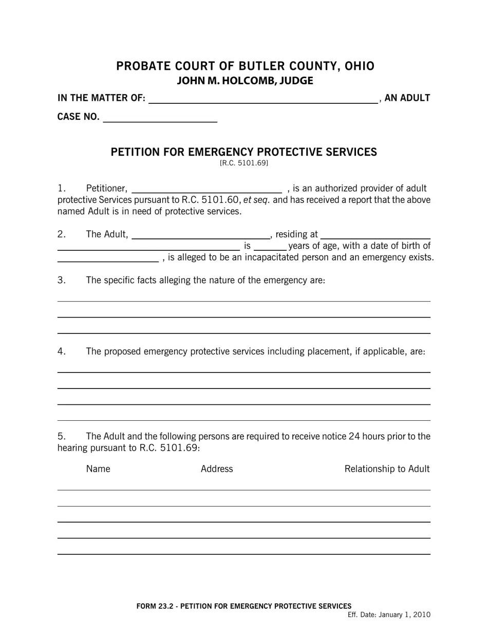 Form 23.2 Fill Out, Sign Online and Download Fillable PDF, Butler