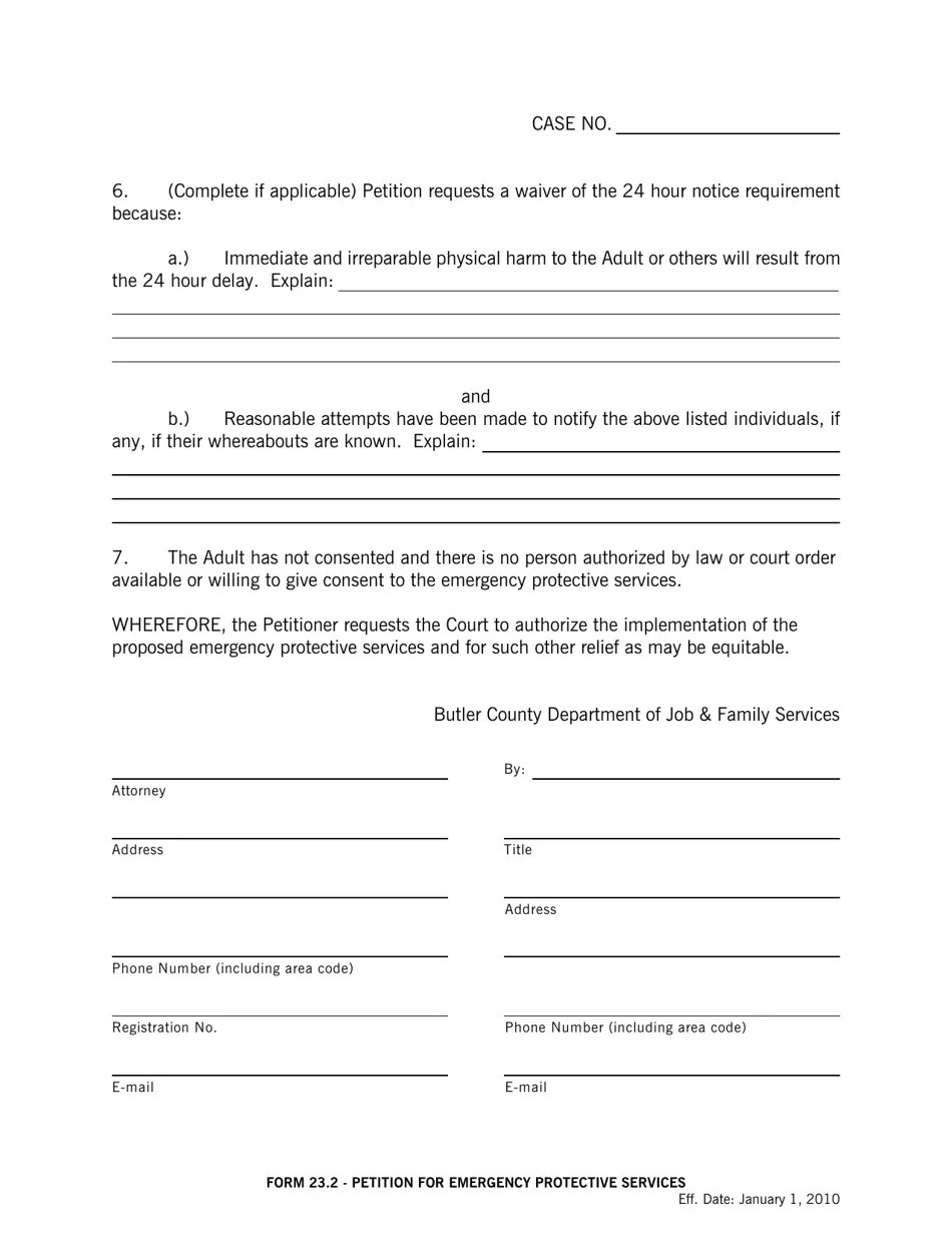Form 23.2 Fill Out, Sign Online and Download Fillable PDF, Butler