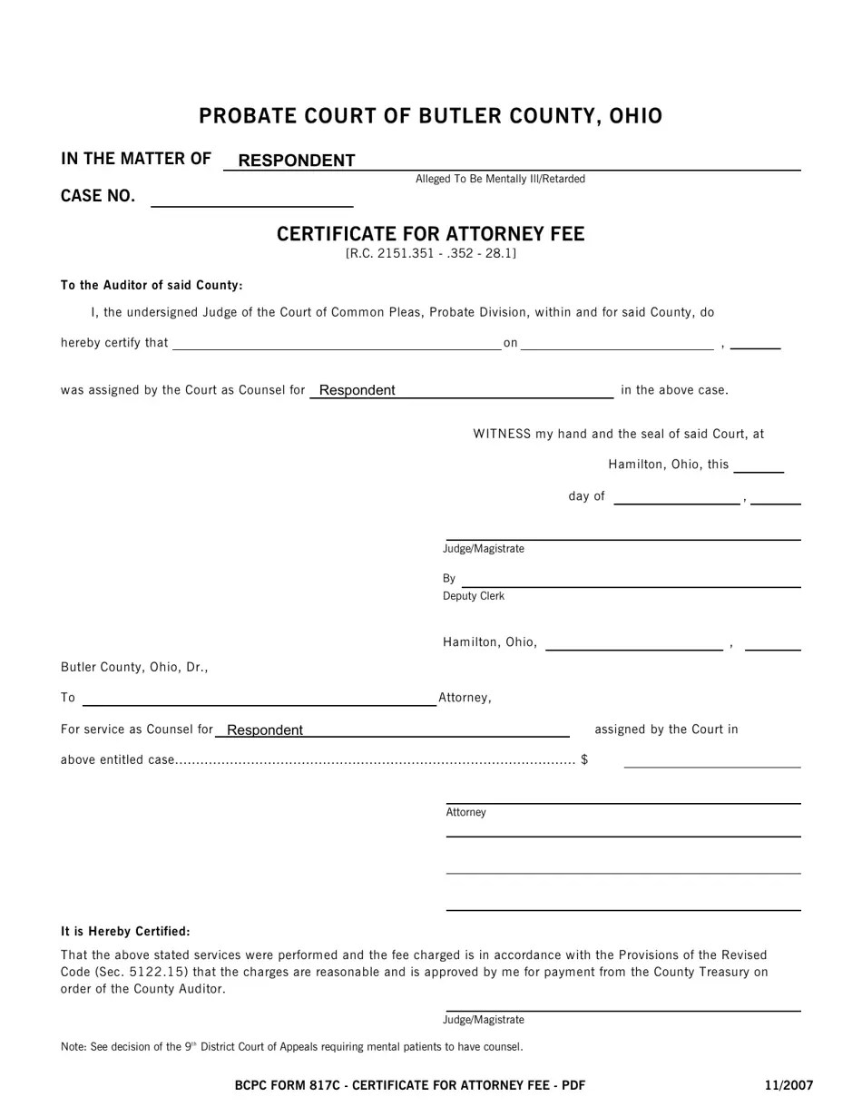 BCPC Form 817C Fill Out, Sign Online and Download Fillable PDF