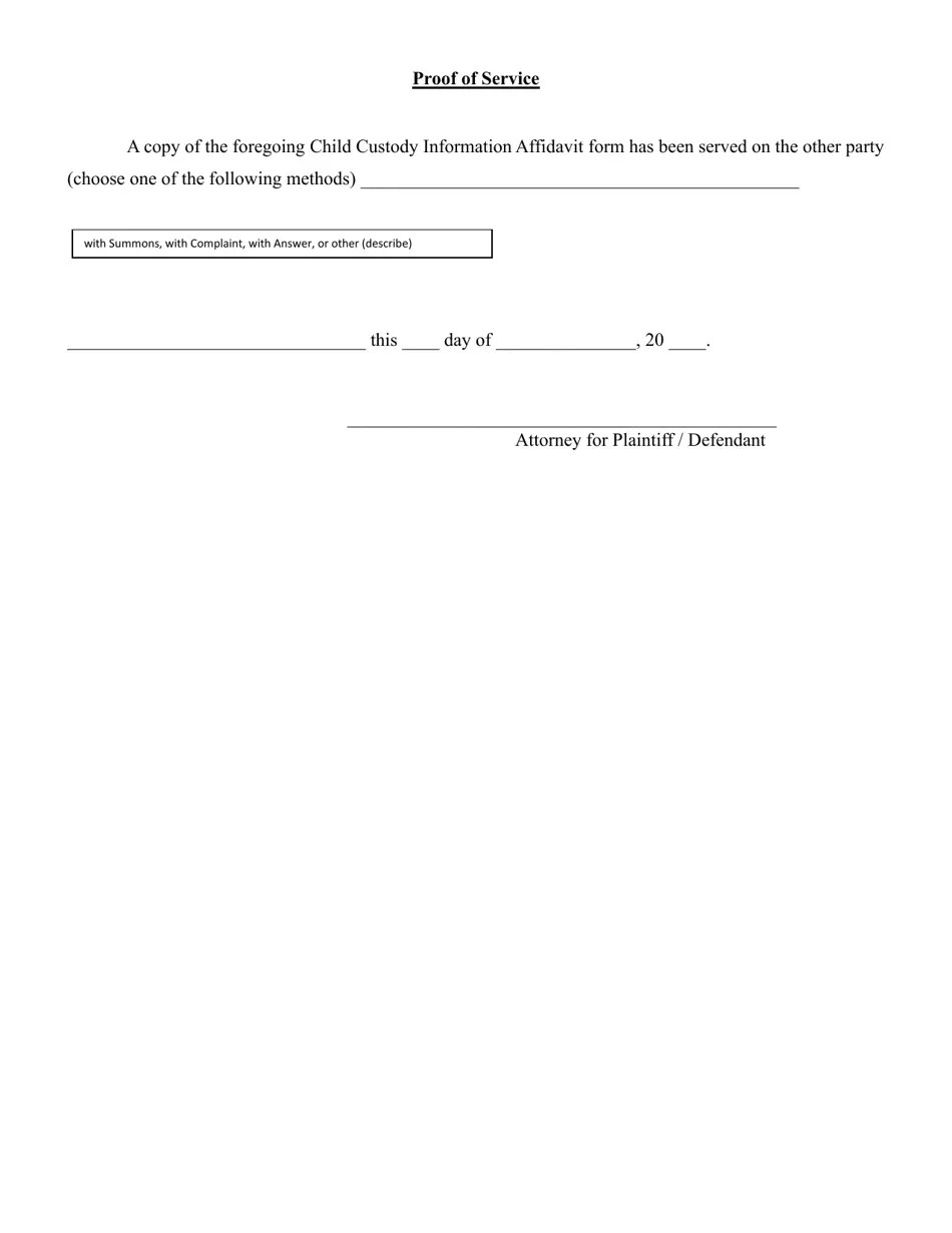 Belmont County, Ohio Financial Affidavit Download Printable PDF