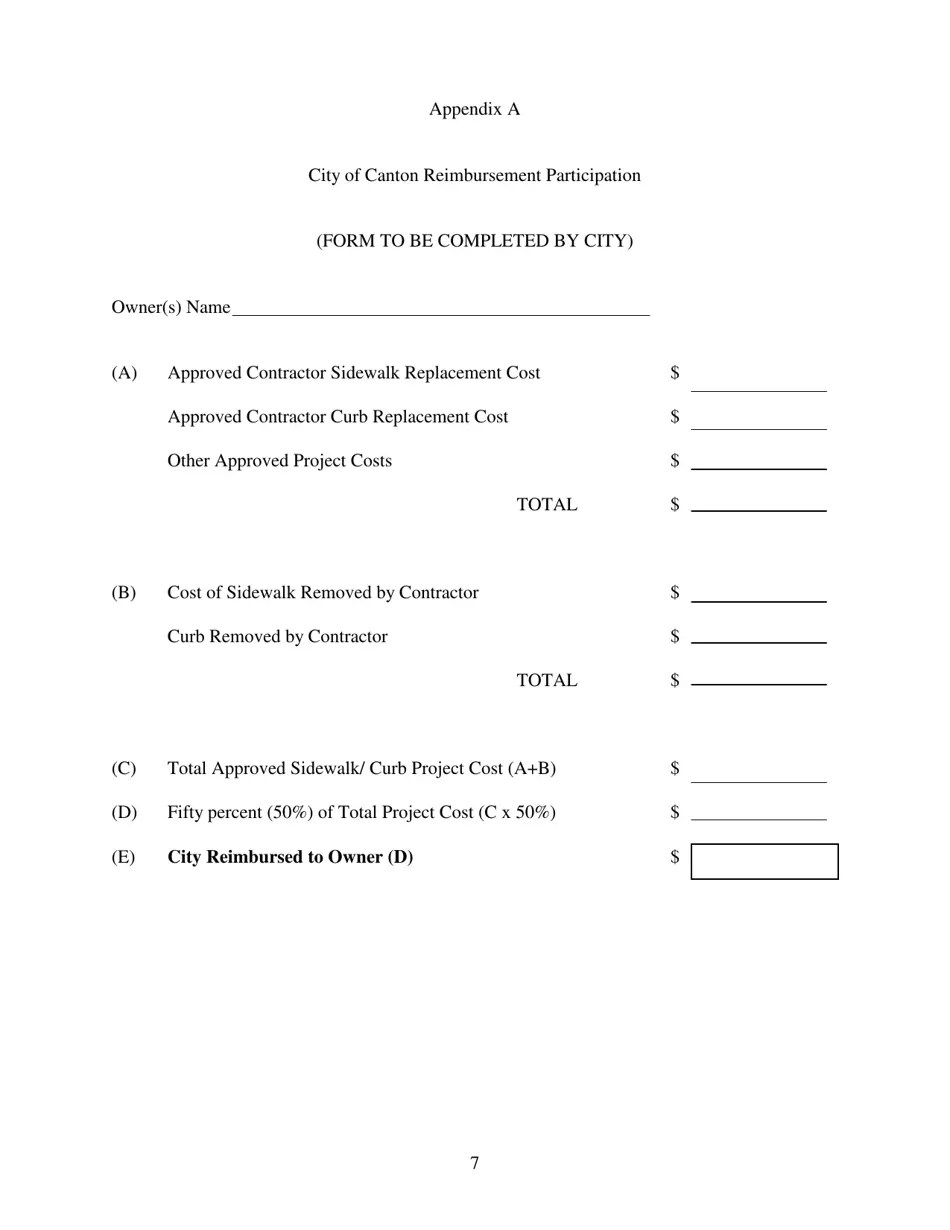 City of Canton, Ohio Application and Contract Pursuant to Chapter 919