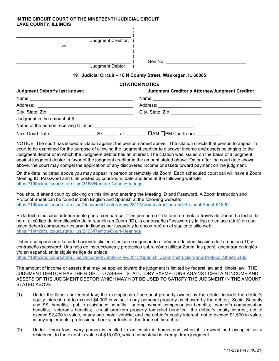 Form 17123A Fill Out, Sign Online and Download Fillable PDF, Lake