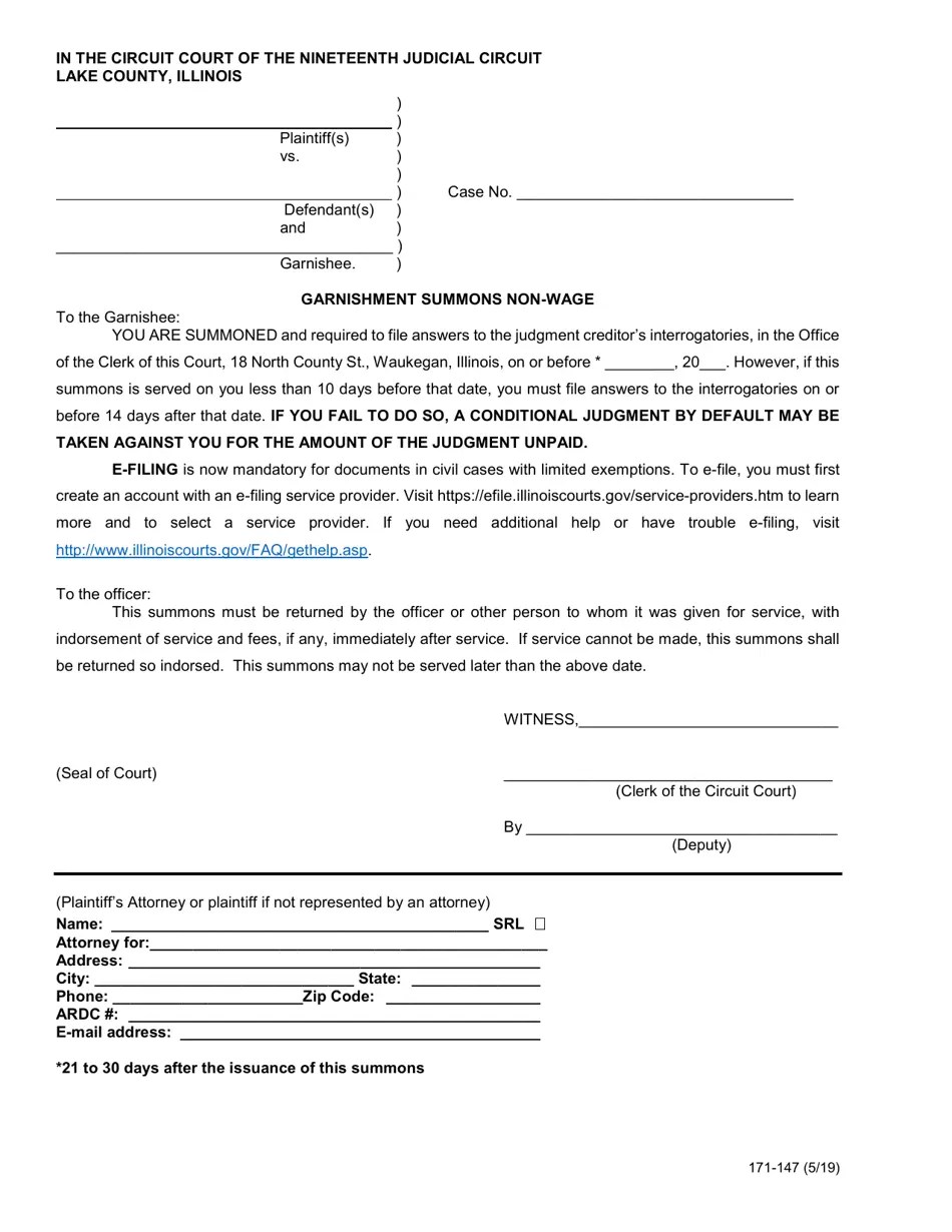 Form 171147 Fill Out, Sign Online and Download Fillable PDF, Lake