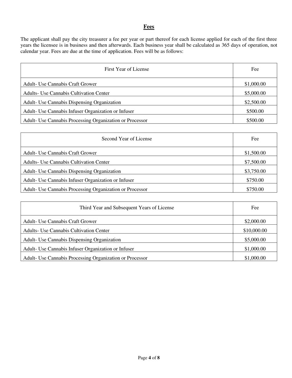 City of Peoria, Illinois Cannabis Business License Application Fill