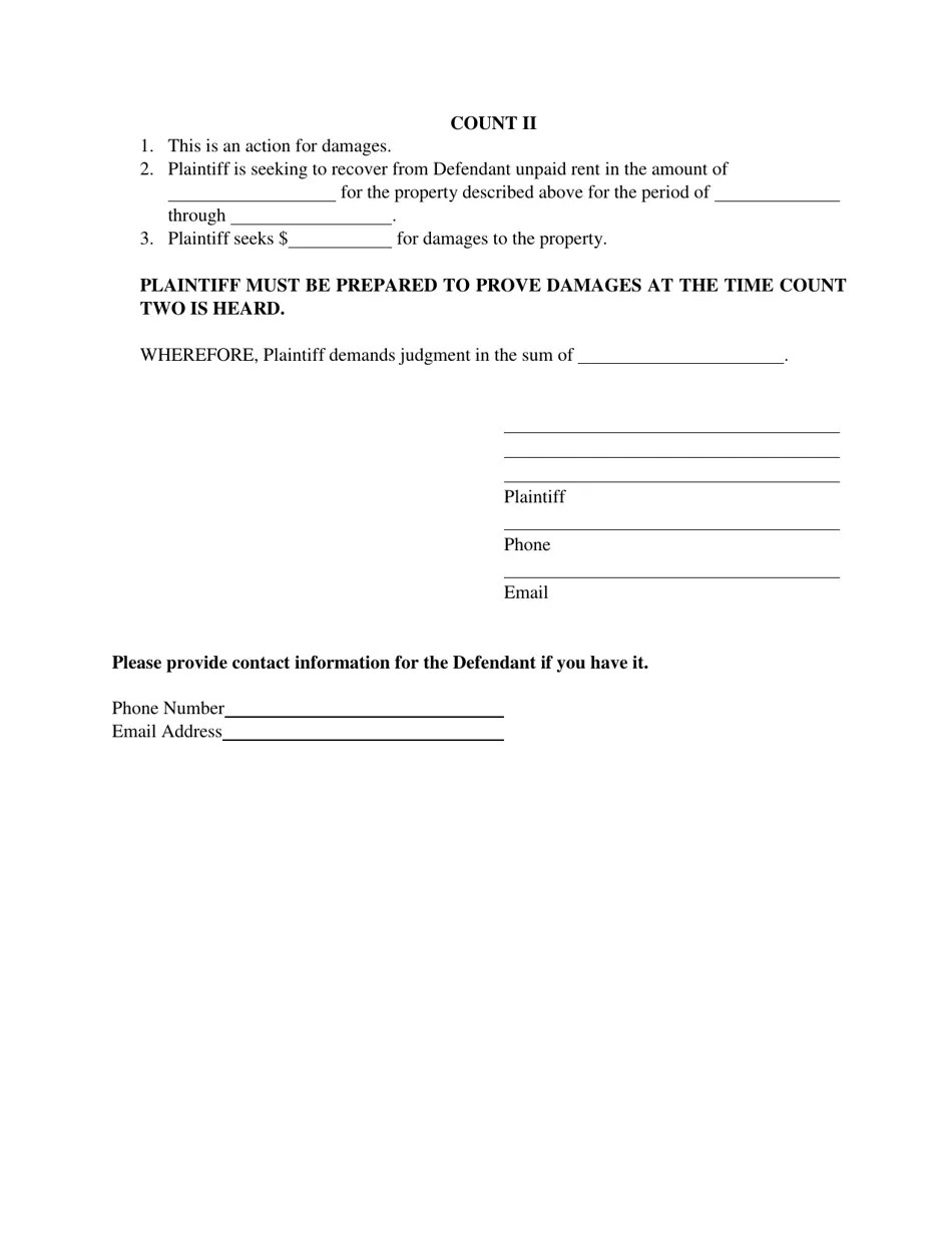 Clay County, Florida Eviction Complaint Fill Out, Sign Online and