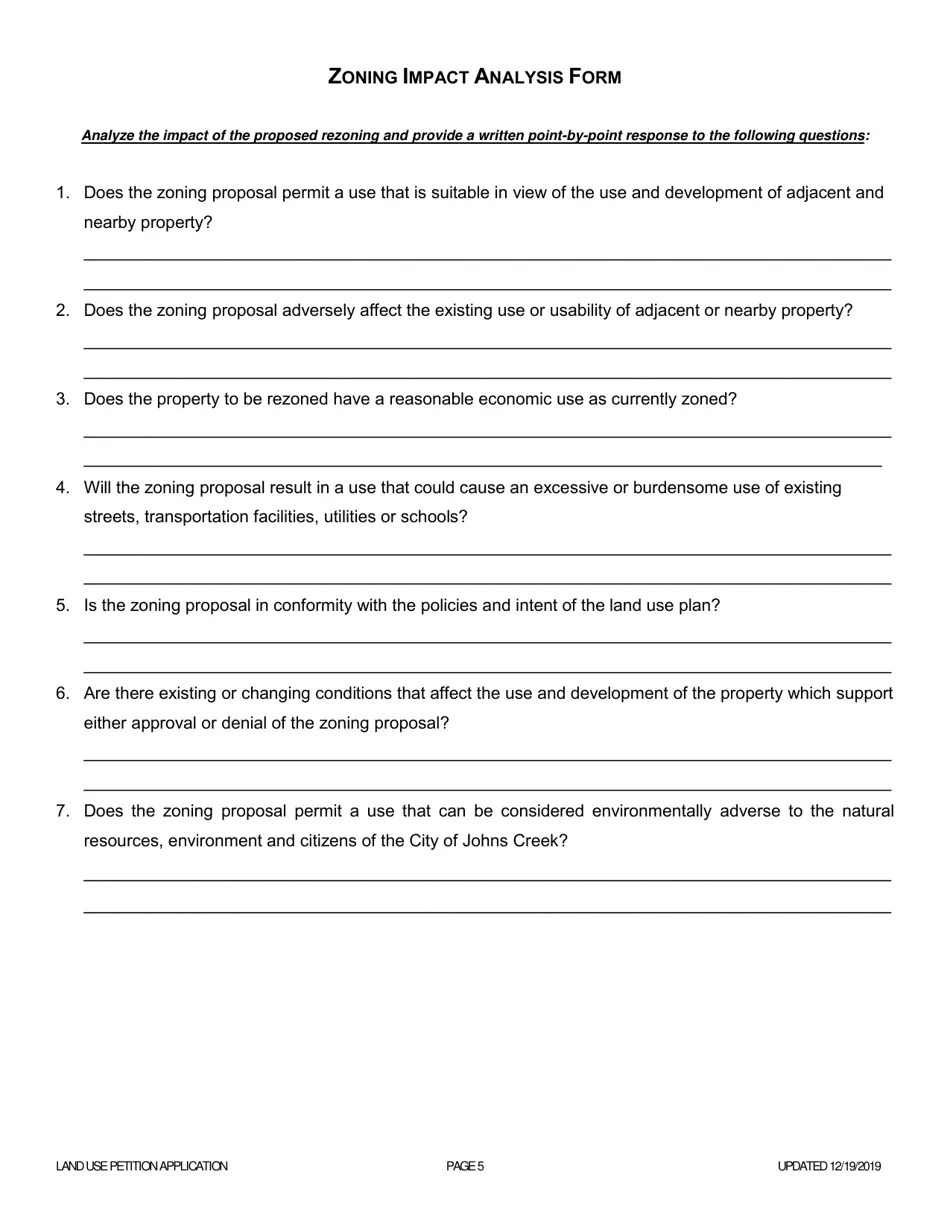 City of Johns Creek, (United States) Land Use Petition