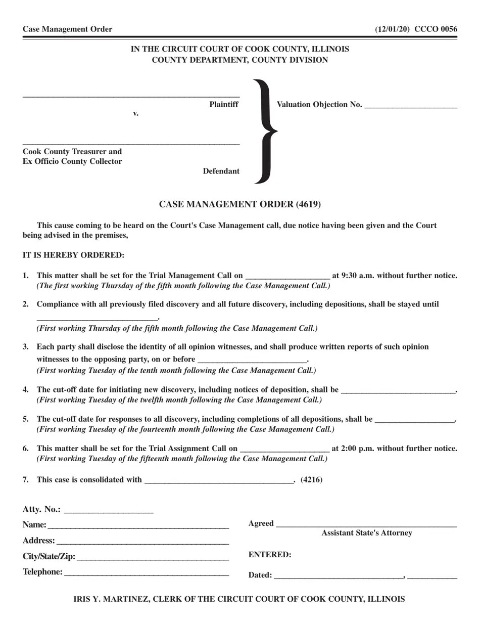 Form CCCO0056 Fill Out, Sign Online and Download Fillable PDF, Cook