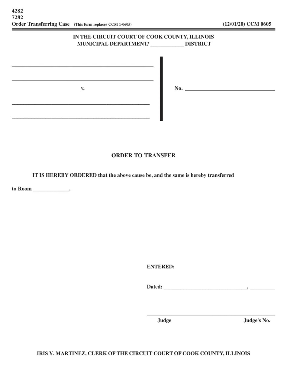 Form CCM0605 Fill Out, Sign Online and Download Fillable PDF, Cook