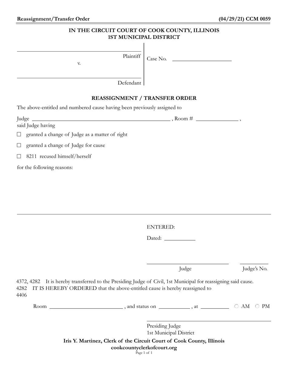 Form CCM0059 Fill Out, Sign Online and Download Fillable PDF, Cook