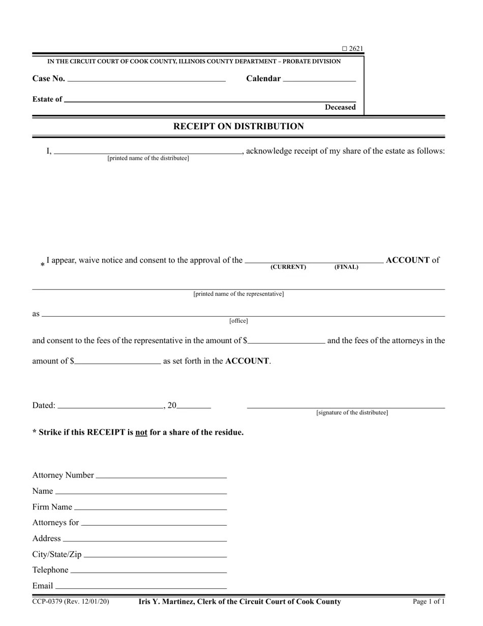 Form CCP0379 Fill Out, Sign Online and Download Fillable PDF, Cook