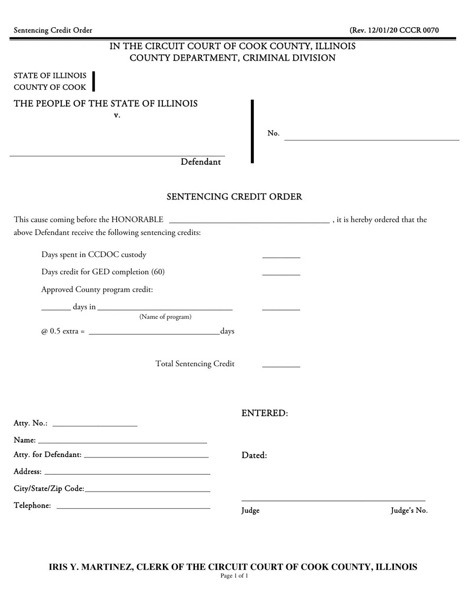 Form CCCR0070 Fill Out, Sign Online and Download Fillable PDF, Cook