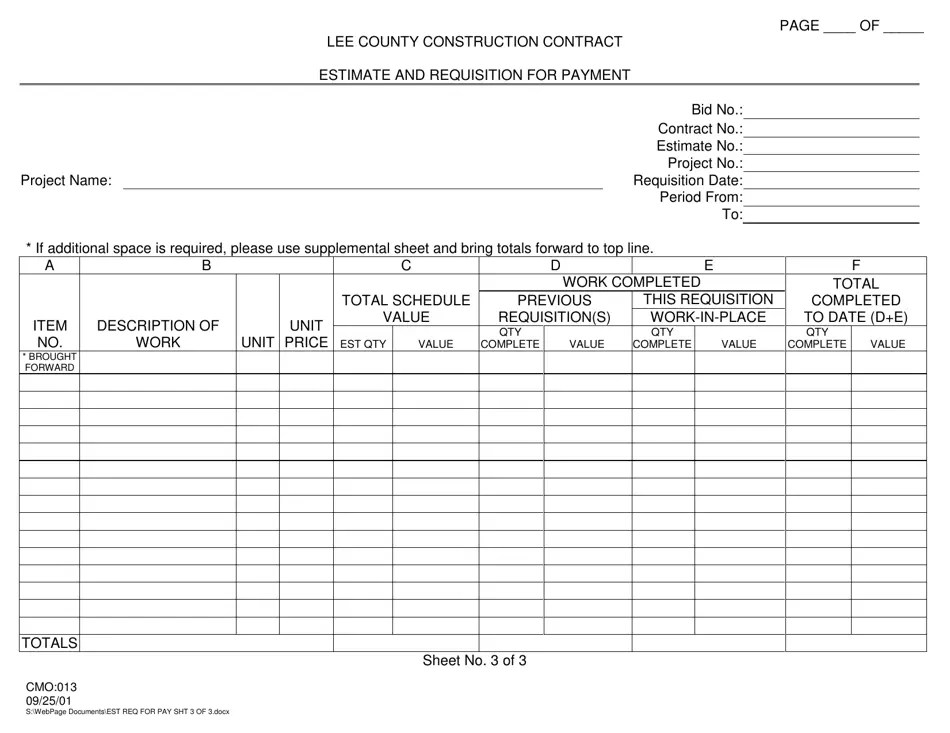 Form CMO013 Page 3 Fill Out, Sign Online and Download Fillable PDF