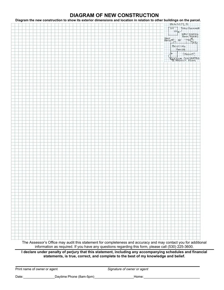 Shasta County, California Property Owner's Statement of New
