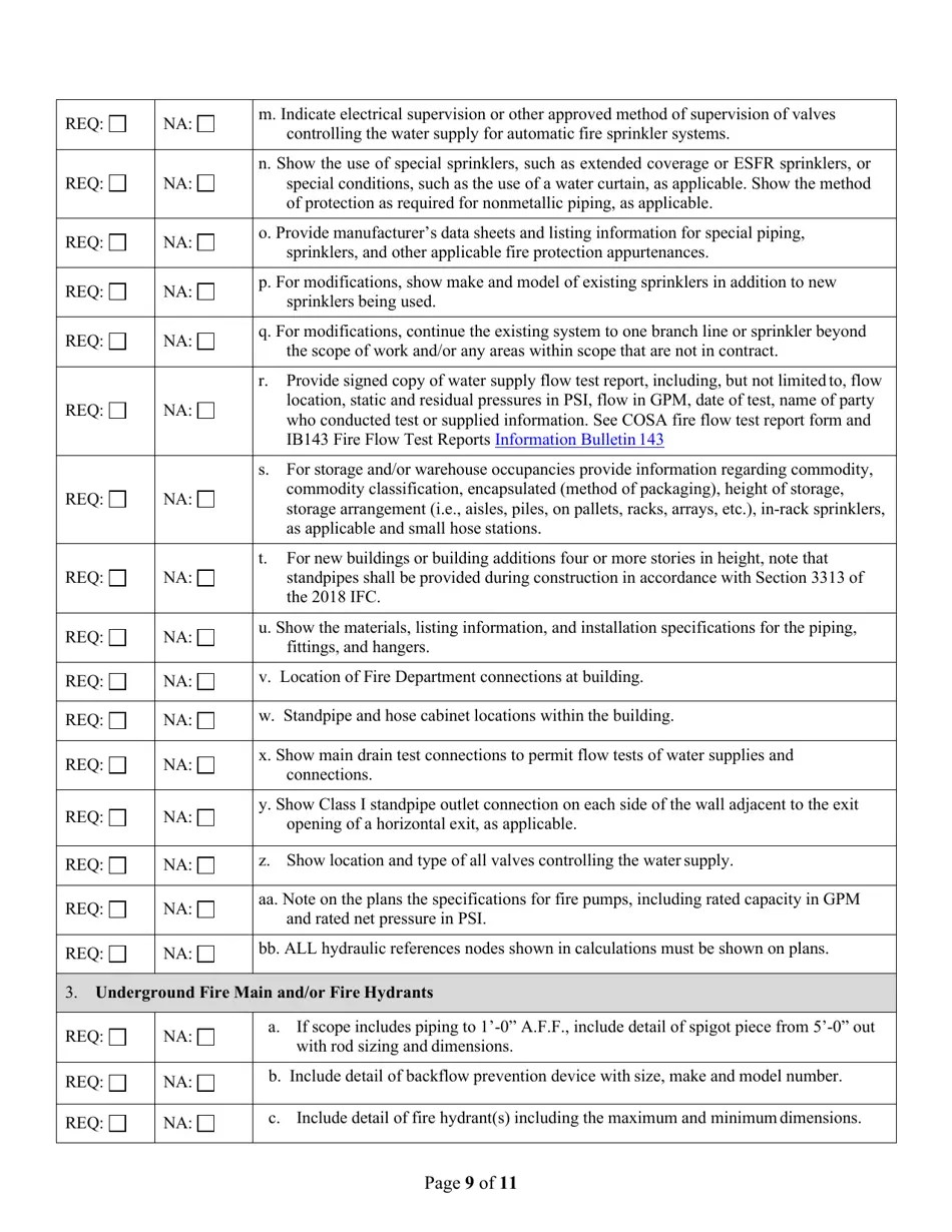 City of San Antonio, Texas Fire Sprinkler Permit Application Fill Out